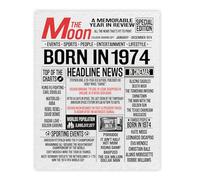 Stuff4 52nd Birthday Poster Unframed, Born In 1974 Newspaper