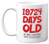 Stuff4 54th Birthday Mug Gift for Women and Men Her or Him, 19724 Days Old
