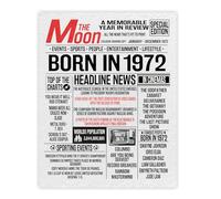 Stuff4 53rd Birthday Poster Unframed - Born In 1972 Newspaper - Happy 53rd Birthday Gifts for Men Women Vintage Retro Back In 1972, 8x10 Inch Fifty-Three Fifty-Third Bday Party Decor Decoration