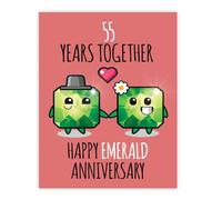 Stuff4 55th Anniversary Poster Unframed - 55 Years Together - Happy 55th Wedding Anniversary Cute Gifts for Wife Companion Partner Husband, 8x10 Inch Anniversaries Posters