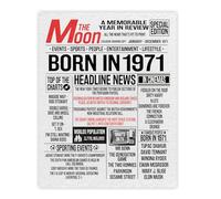Stuff4 55th Birthday Poster Unframed, Born In 1971 Newspaper