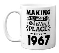 Stuff4 59th Birthday Mug Gift for Men Women - Making The World a Better Place Since 1967 - Happy 59 Birthday Gifts for Grandad Grandma Nan Retro Back in 1967 Age 59 Bday, 11oz Ceramic Coffee Mugs