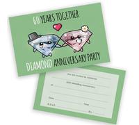 Stuff4 60th Anniversary Party Invitations, 60 Year Together 20 Pack