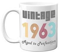 Stuff4 61st Birthday Gifts for Men Women - 1963 Vintage Coffee Mug, 11oz Ceramic Dishwasher Safe Mugs, Best Friend Mug for Birthday or Christmas, Funny 61st Birthday Gifts for Him Her
