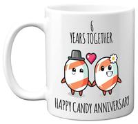 Stuff4 6th Anniversary Mug Gift for Women and Men, 6 Years Together