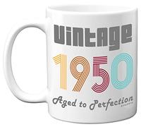 Stuff4 74th Birthday Gifts for Men Women - 1950 Vintage Coffee Mug, 11oz Ceramic Dishwasher Safe Mugs, Best Friend Mug for Birthday or Christmas, Funny 74th Birthday Gifts for Him Her