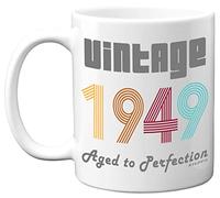 Stuff4 77th Birthday Gifts for Men Women - 1949 Vintage Coffee Mug, 11oz Ceramic Dishwasher Safe Mugs, Best Friend for Birthday or Christmas, Funny 77th Gifts Him Her