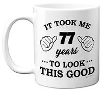 Stuff4 77th Birthday Gifts for Women and Men, Birthday Mug for 77 Year Old