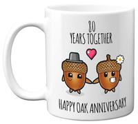 Stuff4 80th Anniversary Mug Gift for Women and Men, 80 Years Together