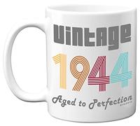Stuff4 80th Birthday Gifts for Men Women - 1944 Vintage Coffee Mug, 11oz Ceramic Dishwasher Safe Mugs, Best Friend for Birthday or Christmas, Funny 80th Gifts Him Her