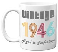Stuff4 80th Birthday Gifts for Men Women - 1946 Vintage Coffee Mug, 11oz Ceramic Dishwasher Safe Mugs, Best Friend for Birthday or Christmas, Funny 80th Gifts Him Her