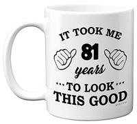 Stuff4 81st Birthday Gifts for Women and Men, Birthday Mug for 81 Year Old