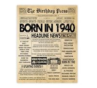 Stuff4 86th Birthday Poster Unframed, Born In 1940 Vintage Newspaper