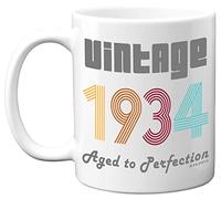 Stuff4 92nd Birthday Gifts for Men Women - 1934 Vintage Coffee Mug, 11oz Ceramic Dishwasher Safe Mugs, Best Friend for Birthday or Christmas, Funny 92nd Gifts Him Her
