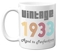 Stuff4 91st Birthday Gifts for Men Women - 1933 Vintage Coffee Mug, 11oz Ceramic Dishwasher Safe Mugs, Best Friend Mug for Birthday or Christmas, Funny 91st Birthday Gifts for Him Her