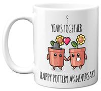 Stuff4 9th Anniversary Mug Gift for Women and Men, 9 Years Together