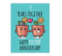 Stuff4 9th Anniversary Poster Unframed - 9 Years Together - Happy 9th Wedding Anniversary Cute Gifts for Wife Companion Boyfriend Partner Husband Girlfriend, 8x10 Inch Anniversaries Posters