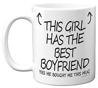 Stuff4 Anniversary Mug for Her - This Girl Has The Best Boyfriend Mug - Novelty Birthday Cute Girlfriend Gifts, Valentines Gifts for Her, Valentine 11oz Ceramic Dishwasher Safe Coffee