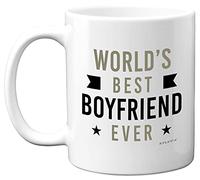 Stuff4 Anniversary Mug Gift for Him - Worlds Best Boyfriend Ever Mug - Gifts for Boyfriends, Special Mugs for Him, Birthday Valentine's Christmass Gift, 11oz Ceramic Dishwasher Safe Mug