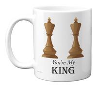 Stuff4 Anniversary Mug Gift for Men - My King - Happy Wedding Anniversary Mugs Gifts for Husband Boyfriend, 11oz Premium Ceramic Valentine's Day Coffee Cup