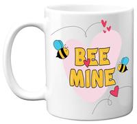 Stuff4 Anniversary Mug Gift for Men Women - Bumble Bee Mine - Happy Wedding Anniversary Valentine's Day Mugs for Girlfriend Boyfriend Wife Husband, 11oz Ceramic Coffee Cup