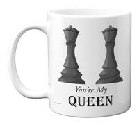 Stuff4 Anniversary Mug Gift for Women - My Queen - Happy Wedding Anniversary Mugs Gifts for Wife Girlfriend, 11oz Premium Ceramic Valentine's Day Coffee Cup