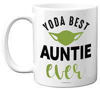 Stuff4 Auntie Mothers Day Gifts - Yoda Best Mug - Best Auntie Mugs, Happy Mothers Day Aunty Gift, Special Aunt Gifts for Christmas, Funny Xmas Tea Coffee Cup Cups, 11oz Ceramic Mugs