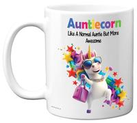 Stuff4 Auntie Gifts - Auntiecorn Mug - Happy Birthday Gifts for Auntie from Nephew Niece, Unicorn Mother's Day Presents, 11oz Ceramic Dishwasher Safe Premium Mugs