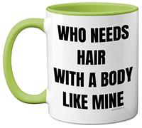 Stuff4 Bald Mug - Funny Baldi Mugs for Him, Novelty 11oz Green Ceramic Dishwasher Safe Mugs, Birthday Gifts for Men, Dad, Christmas, Father's Day