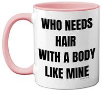Stuff4 Bald Mug - Funny Birthday Gift for Him, Novelty 11oz Pink Ceramic Dishwasher Safe Mug, Baldi Mug for Men, Dad, Christmas, Father's Day