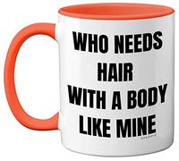 Stuff4 Bald Mug - Funny Birthday Gifts for Him, Novelty 11oz Orange Ceramic Dishwasher Safe Mugs, Baldi Gift for Men, Dad Birthday Gifts, Christmas, Fathers Day, Men