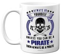 Stuff4 Be a Pirate - Funny Birthday Gifts for Her Him, Novelty 11oz Ceramic Dishwasher Safe Mug, Mug Gift for Women Men, Dad Mum Birthday Gifts, Christmas, Mothers Day, Fathers Day
