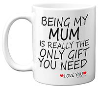 Being My Mum Mug - Mum Birthday Gifts Mother's Day Present Son Daughter, Mothers Day Mugs, 11oz Ceramic Dishwasher Safe Coffee - Birthdays, Christmas Cup Made in The UK