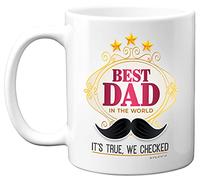 Stuff4 Best Dad Mug, Dad Birthday Gifts, Fathers Day - Best in The World - 11oz Ceramic Dishwasher Safe Mugs, Daddy Birthday Gifts, for Presents,
