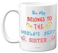 Stuff4 Best Sister Mugs - Sister Birthday Gifts, 11oz Ceramic Dishwasher Safe Premium Mugs - Birthday Gift from Brother