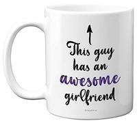 Stuff4 Boyfriend Gifts - This Guy Has an Awesome Girlfriend - Valentines Gifts for Him, 11oz Ceramic Mugs Dishwasher Safe, Funny Gifts for Boyfriends, Christmas Presents, Valentine's Day Birthday