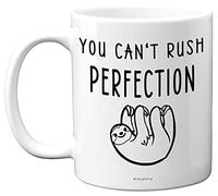 Stuff4 Can't Rush Perfection Mug with Sloth Mug 11oz Ceramic Dishwasher Safe Premium Mugs, Funny Mugs for Work Colleagues, Funny Work Gifts, Lazy Mug, Secret Santa Gifts for Work Colleague