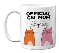 Stuff4 Cat Mum Mug - Playful Smiling Cats Design - Fun Gift for Feline Fans - 11oz Ceramic Gloss Mug