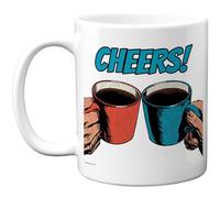 Stuff4 Cheers Mug, Colourful Hands Clinking Coffee for Celebration
