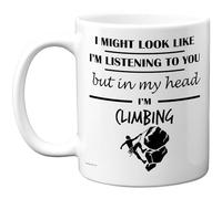 Stuff4 Climbing Gifts - in My Head Mug - Funny Gift for Climbing Lover Men Women - 11oz Premium Ceramic Dishwasher Safe White Handle Mugs Novelty Cup