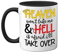 Stuff4 Comedy Mug - Heaven & Hell Funny Birthday Gifts for Her Him, Novelty 11oz Ceramic Dishwasher Safe Mugs, Gift for Women Men, Dad Birthday Gift, Mum Christmas Mothers Day, Fathers Day