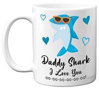 Stuff4 Daddy Birthday Mug - Daddy Shark - Birthday Gift from Daughter Son, Happy Dad, Baby Father's Day, Christmas Tea Coffee 11oz Ceramic Dishwasher Safe Mugs Cup for Dad Papa