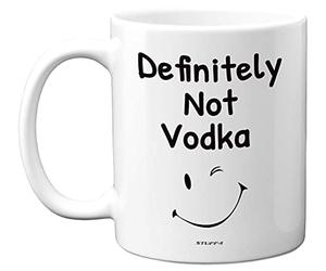 Stuff4 Definitely Not Vodka Funny Mugs, 11oz Ceramic Dishwasher Safe Premium Mugs, Vodka Gift, Office Gifts for Women, for Men, Funny Work Mug