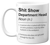 Department Head Mug - Sh*t Show - Novelty Gifts for Department Head from Colleague Friend, Rude Joke Presents, 11oz Ceramic Dishwasher Safe Premium Gift Mugs