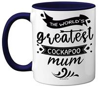 Stuff4 The World's Greatest Cockapoo Mum, Cockapoo Gifts for Cockapoo Lovers, Dog Mum Mug, Cockerpoo Gifts for Women, 11oz Ceramic Dishwasher Safe Premium Navy Blue Mugs