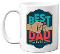 Fathers Day Mug Gifts - Best Dad Ever - Dad Birthday Mug Present from Son Daughter, Christmas Day Daddy Secret Santa Gift, 11oz Ceramic Dishwasher Safe Coffee Cup