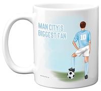 Stuff4 Football Mug Gift for Man City Fans - Footy Biggest Fan - Happy Birthday Mugs Present Gifts for Son Dad Brother Uncle Colleague Friend Cousin, 11oz Ceramic Dishwasher Safe Coffee Tea Cup