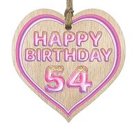 Stuff4 Fun 54th Birthday Gift For Men Woman Wooden Heart Plaques