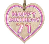 Stuff4 Fun 71st Birthday Gift For Men Woman Wooden Heart Plaques