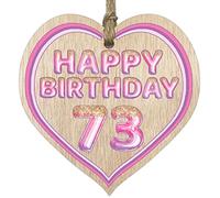 Stuff4 Fun 73rd Birthday Gift For Men Woman Wooden Heart Plaques